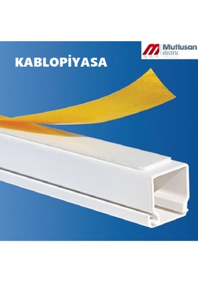 Mutlusan 12X12 Mm Yapışkan Bantlı Kablo Kanalı (10 Metre) (220524091)