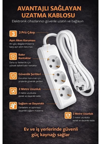 2 Metre Uzatma Kablosu, Topraklı Elektrik Uzatma Kablosu, Dayanıklı Pvc Kablolu Güç Uzatma Kablosu, Ev, Ofis, Mutfak, Salon, Çocuk Odası Ve Çalışma Alanları İçin, Elektrikli Ev Aletleri Diger 2 Metre Uzatma Kablosu, Topraklı Elektrik Uzatma Kablosu, Dayanıklı Pvc Kablolu Güç Uzatma Kablosu, Ev, Ofis, Mutfak, Salon, Çocuk Odası Ve Çalışma Alanları İçin, Elektrikli Ev Aletleri Diger