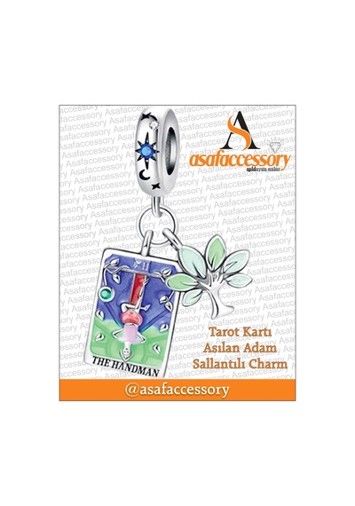 Tarot Karto Asılan Adam Charm / Asafaccessory Gümüş