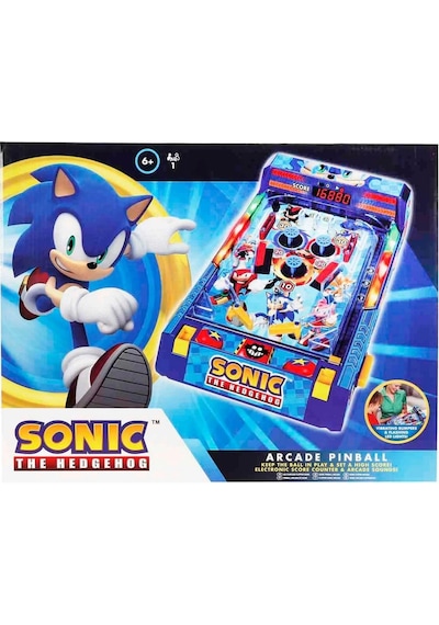 Sonic Led Işıklı Ve Sesli Masaüstü Pinball Elektronik Skorlu Retro Oyun 28x14x41 Cm