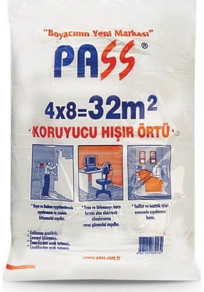 pass Hışır Koruma Boya Örtüsü-32m2-25 Adet-eşyalarınız Temiz Kalır-sonradan Temizlik Yapmak Gerektirmez