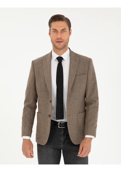 Pierre Cardin Kahverengi Slim Fit Ceket 50293351-vr029