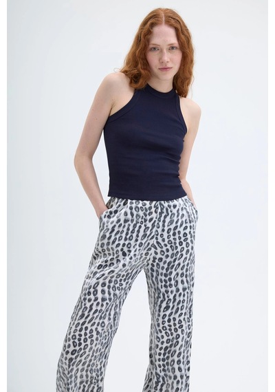 Ollacollection Halter Yaka Basic Fitilli Atlet Lacivert
