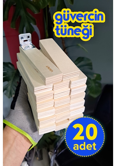 Vixpet Tünelife Ahşap Güvercin Tüneği 14 cm 20 Adet Bekar Tüneği | Ahşap Tünek | Dinlenme Tüneği