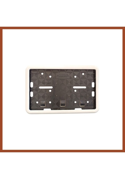 Bezos Çerçeveli Motor Plakalık Plaka Altlığı Beyaz 17x26 Cm Pro