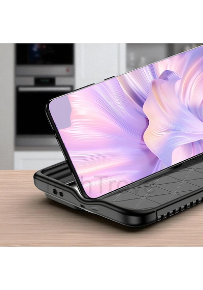 Samsung Uyumlu Galaxy S25 Ultra Kılıf Kamera Korumalı Darbe Emici Karbon Fiber Desenli Kapak