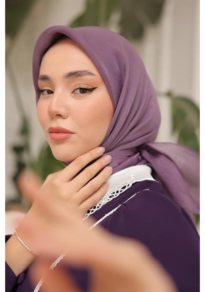 Abiye Eşarp Lila Çok Renkli