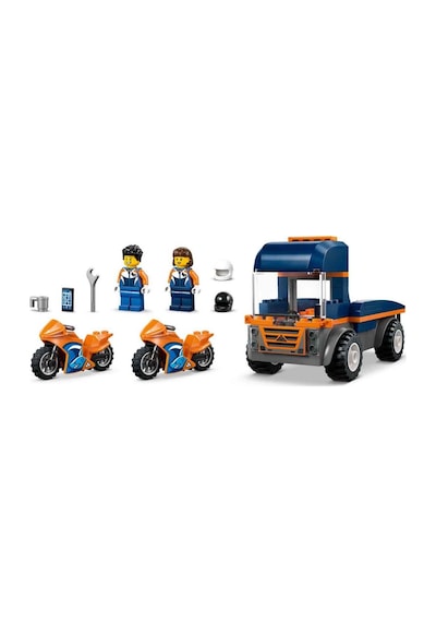 Lego City Motosiklet Taşıyıcı - Oyuncak Araç Yapım Seti - Açık Kasa Kamyon - 2 Minifigür - 60491