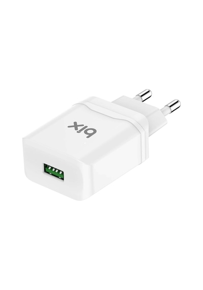 Bix BX-QC30C 18W QC 3.0 Hızlı Şarj Cihazı ve Type-C USB Kablo Beyaz