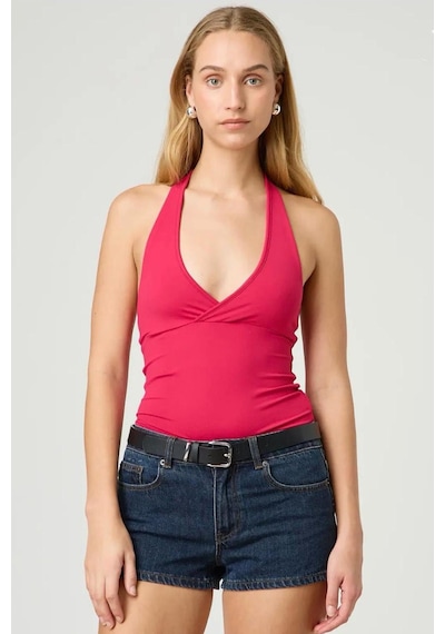 Seeh Fuşya Boynu Bağlamalı Body Sh223 FUŞYA
