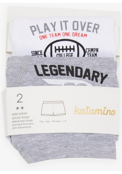 Katamino Breeze Erkek Çocuk Boxer 2 Li Slogan Temalı Yazı Baskılı 1-13 Yaş, Karışık Renk-karışık Renk Çok Renkli Katamino Breeze Erkek Çocuk Boxer 2 Li Slogan Temalı Yazı Baskılı 1-13 Yaş, Karışık Renk-karışık Renk Çok Renkli
