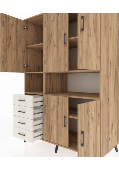 Kronos Dolap 7 Raflı 4 Çekmeceli 5 Kapaklı 132x59x195 Çam-çam... Çam Kronos Dolap 7 Raflı 4 Çekmeceli 5 Kapaklı 132x59x195 Çam-çam... Çam