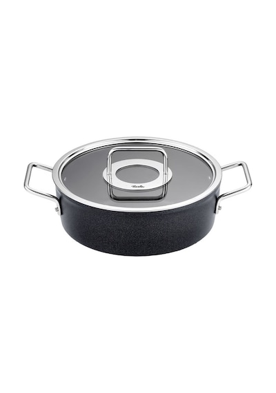 Fissler Adamant Sığ Cam Kapaklı Pilav Tenceresi 24cm Siyah