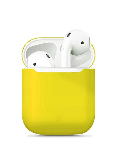 Airpods 1. Nesil 2016 A1523-a1722-a1602 Uyumlu Silikon Kılıf Airbag 13 - Sarı - T13648