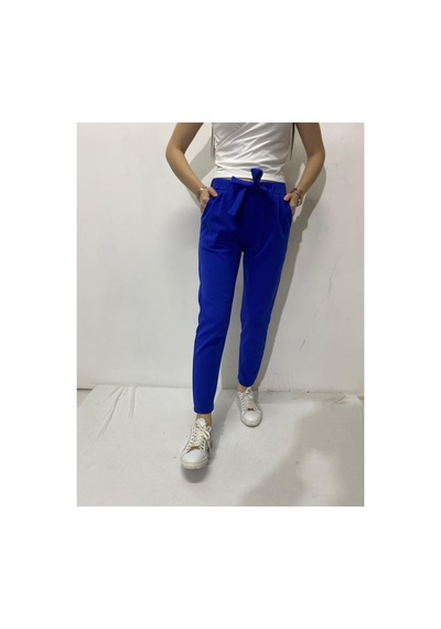 Makentmoda Lastikli Bel Havuç Kesim Pantolon Saks