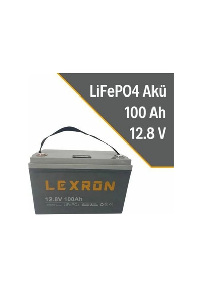 Lexron 12.8 Volt-100Ah LifePo4 Lityum Akü