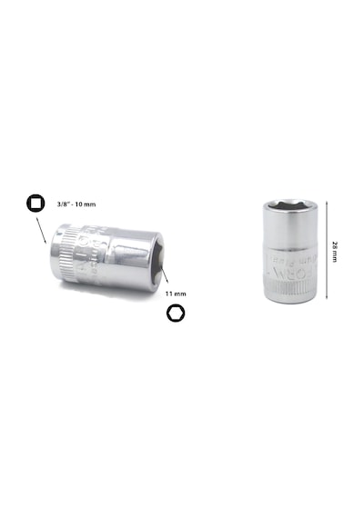 Ceta Form 11 mm 3/8” 6 Köşe Lokma Anahtar C12-H11