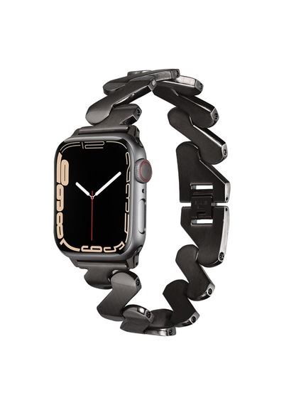 Watch 44mm Kordon Uyumlu Krd-80 Metal Strap Kayış İktk- Siyah