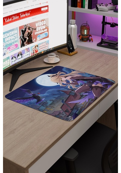 Fischl Genshin Impact Anime Gacha V1 - 48x40 Xl Gaming Mouse Pad Fare Altlığı