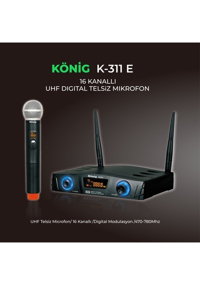 König K-311e 1 El Telsiz Mikrofonu