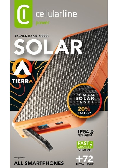 Cellularline Solar Panelli Su-toz Ve Yüksek Sıcaklıklara Dirençli 20w +18w Qc 2 - Pbsolar10000o Renkli