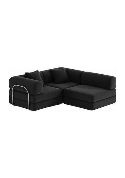 Nera L Koltuk Modern Ve Şık - Ergonomik Ve Konforlu Tasarım - Pufidik Koltuk Siyah