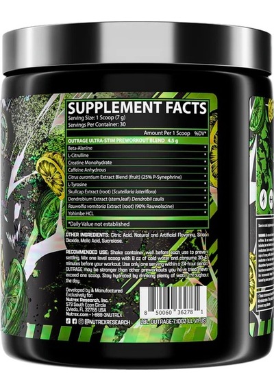 Ultra Stim Pre-workout: Energy, Focus & Power Lemon Lıme 209.64 G.