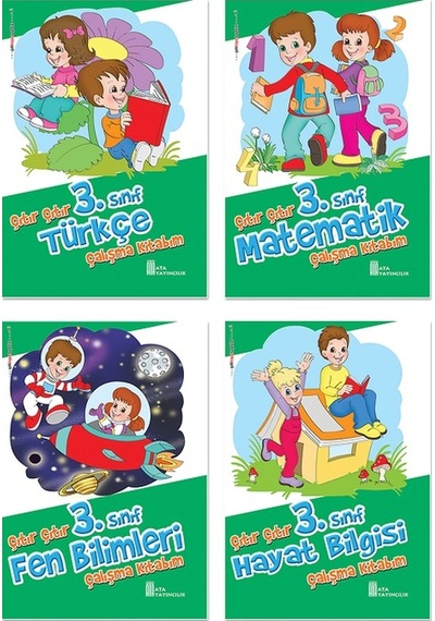 3. Sınıf Çıtır Çıtır Çalışma Kitabım 4'lü Set Türkçe-matematik-