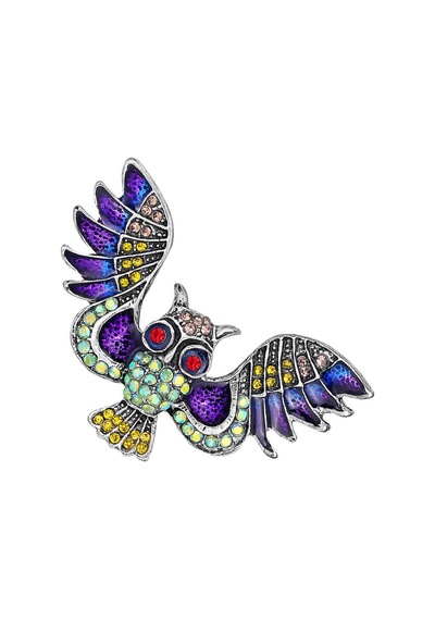 Kristal Aksanlı Şık Vintage Baykuş Broşu - Kostüm Mücevherleri Ve Aksesuarları İçin Mükemmel Çok Renkli