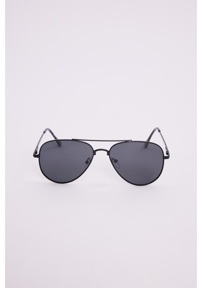 Unisex Oval Damla Model Siyah Çerçeveli Uv 400 Korumalı Güneş Gözlüğü-51230 Çok Renkli