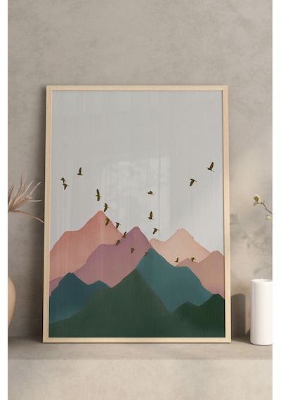 Ahşap Çerçeveli Mdf Tablo Seti Salon Ve Oturma Odası İçin Çt3006 32 X 42