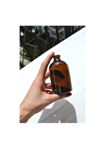 2 Adet Mini Vazo Amber Cam Dekoratif Minimal Cam Şişe 100 Ml İskandinav Kahverengi Vazo Seti