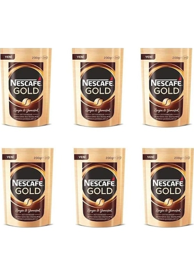 Nescafe Gold Hazır Kahve 6 x 200 G