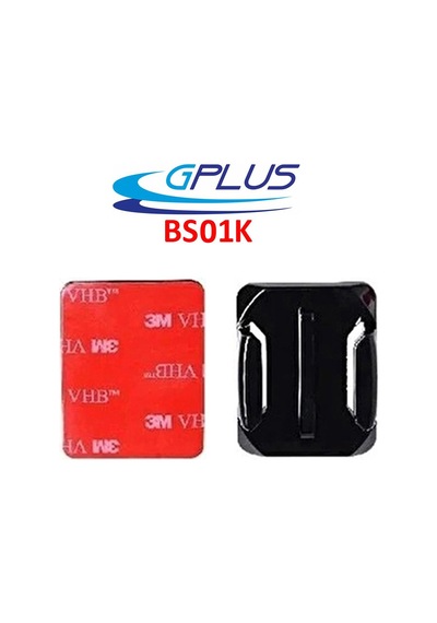 Gplus Bs01k 2 Parça Oval Zemin Kavisli Yüzey Aksiyon Kamera Uyumlu 3m Yapışkan Motor Kask Bağlantı Aparatı Siyah