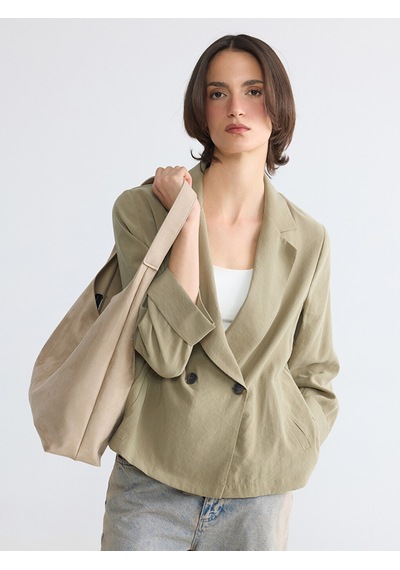 Lcw Everyday Haki Modal Karışımlı Kadın Blazer Ceket