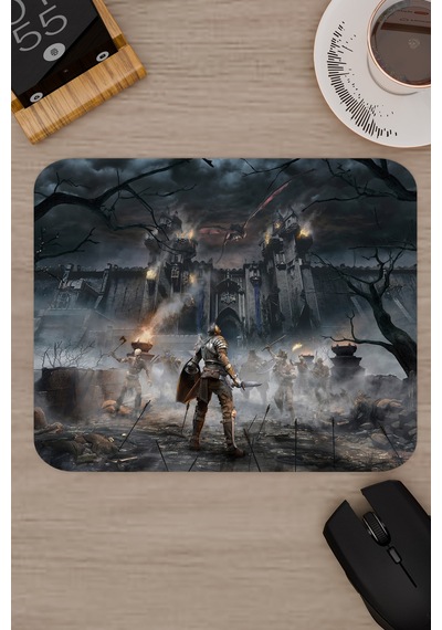 Demon's Souls Kaymaz Dikişli Kauçuk Oyuncu Mousepad V1 - 22x18 Gaming Mouse Pad Fare Altlığı