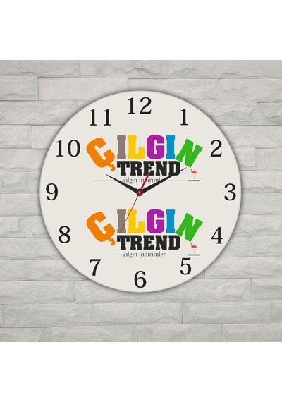 Kişiye Özel Logolu Metal Duvar Saati - 29 Cm Kurumsal Ofis Hediyesi Beyaz