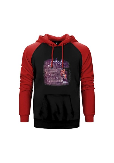 Sodom Better Off Dead Gri Renk Reglan Kol Sweatshirt / Hoodie