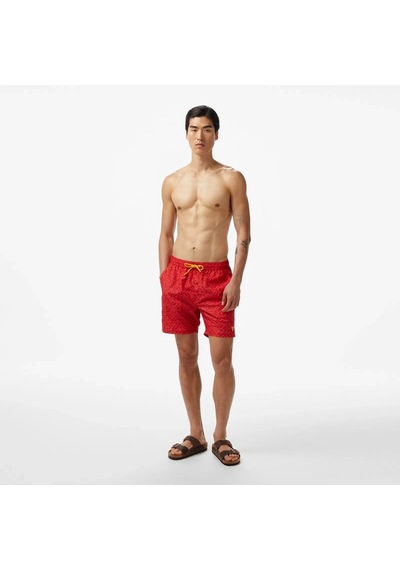 Guess Swımtrunk Medıum Guess Aop Erkek Kırmızı Mayo F4gt06wg2a2-p56n