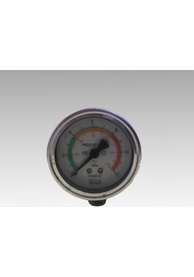 Manometre Gliserinli-100Bar-1/4 Dış Diş-ALTtan Bağlantı-Çap 40MM