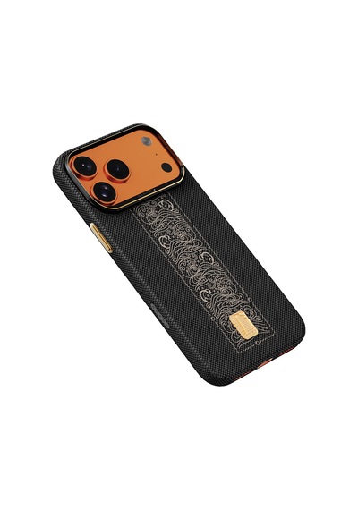 İphone 17 Pro Uyumlu Kılıf M-safe Şarj Özellikli Raptic Aramid Skin Rise Serisi Kapak Siyah