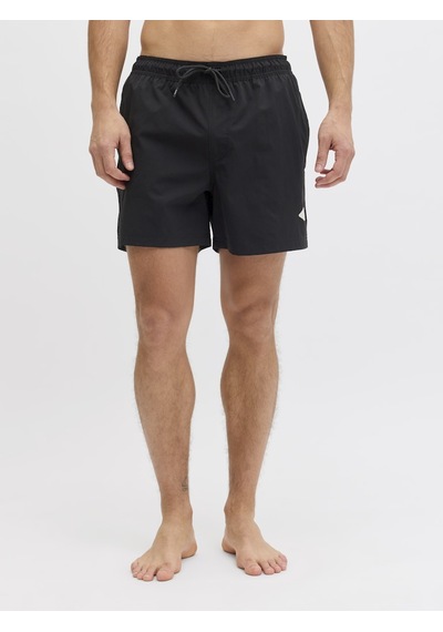 Jack & Jones Jack Jones Erkek Beli Lastikli Siyah Deniz Şortu 12291385