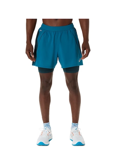 Asics Road 2n1 5" Erkek Mavi Koşu Şort 2011d245-302 Mavi