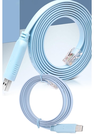 Yüksek Hızlı Usb - Rj45 Konsol Kablosu Uzun Tak Ve Çalıştır, Bilgisayar Veri İletimi Kablosu