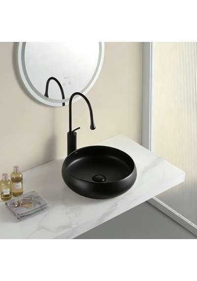 Ey-4760ms Mat Siyah Tezgah Üstü Lavabo