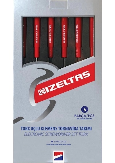 Mey İthalat İzeltaş 4530 Elektronikçi Torx Tornavida Seti 6 Parça