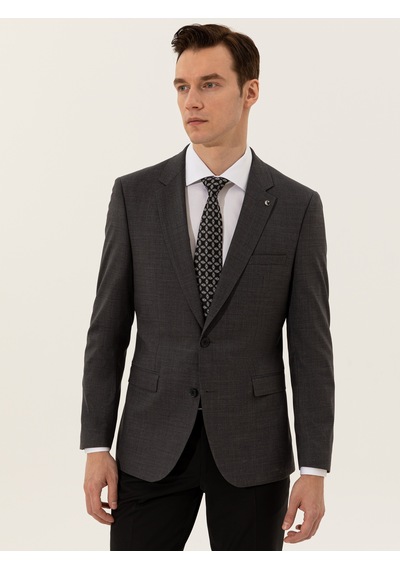 Cacharel Füme Slim Fit Ceket Gri
