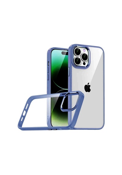 Mey İthalat iPhone Uyumlu 15 Pro Max Lensli Silikon - Lacivert