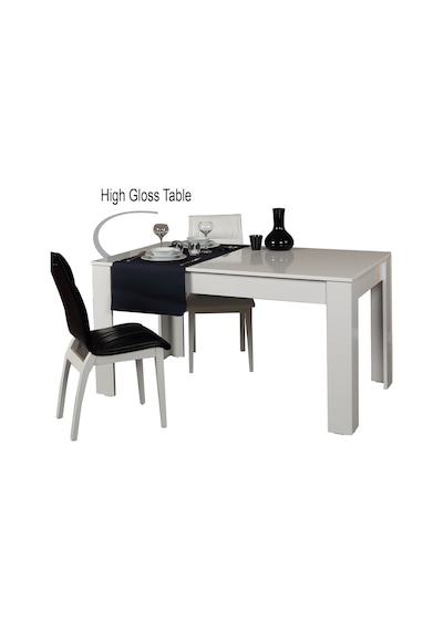 Pasific Home Bois Açılır Yemek Masası Parlak Beyaz