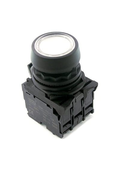 Isp-Aw31M5 220V Led Işıklı Yaylı Buton - Beyaz